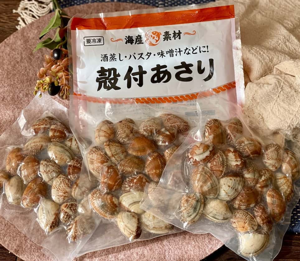 業務スーパー殻付あさりパッケージ