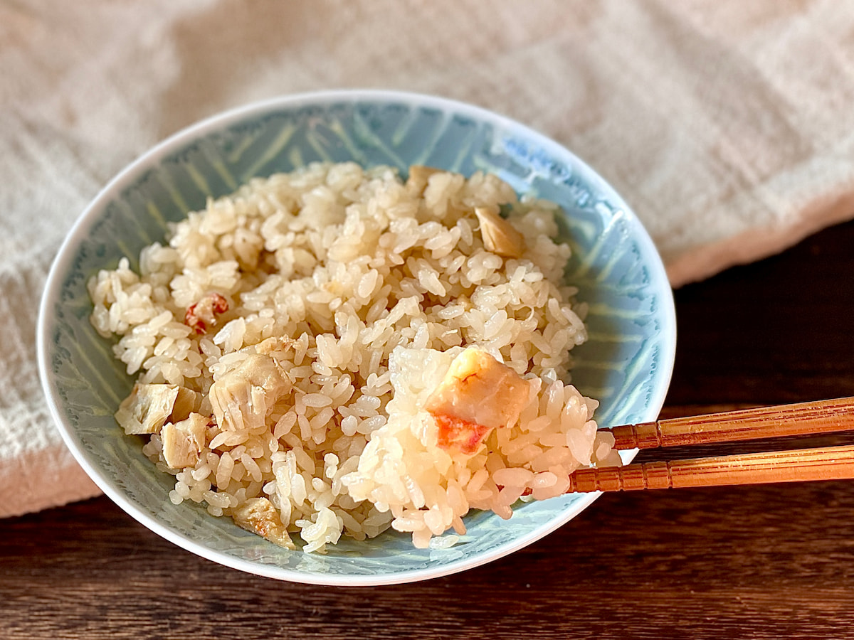 炊き込みご飯の箸上げ