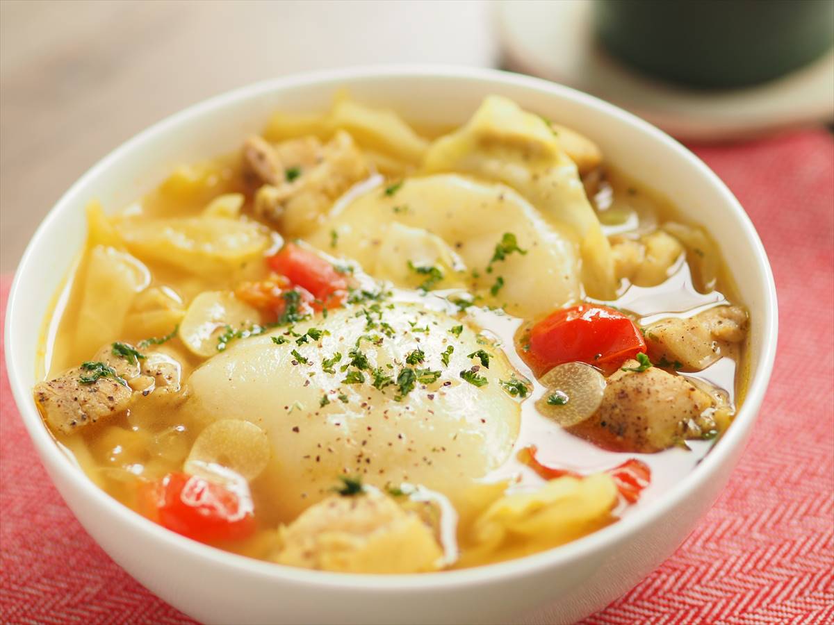 もちもちチキンカレースープ