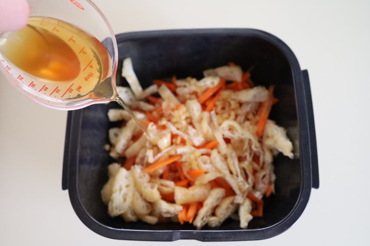 人参と油揚げのすぐできおかず