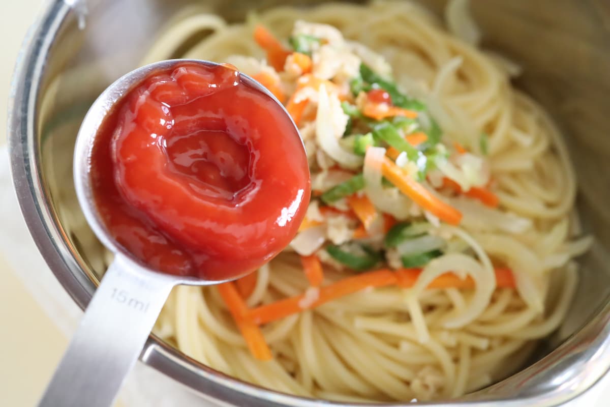 お手軽ナポリタンスパゲティ