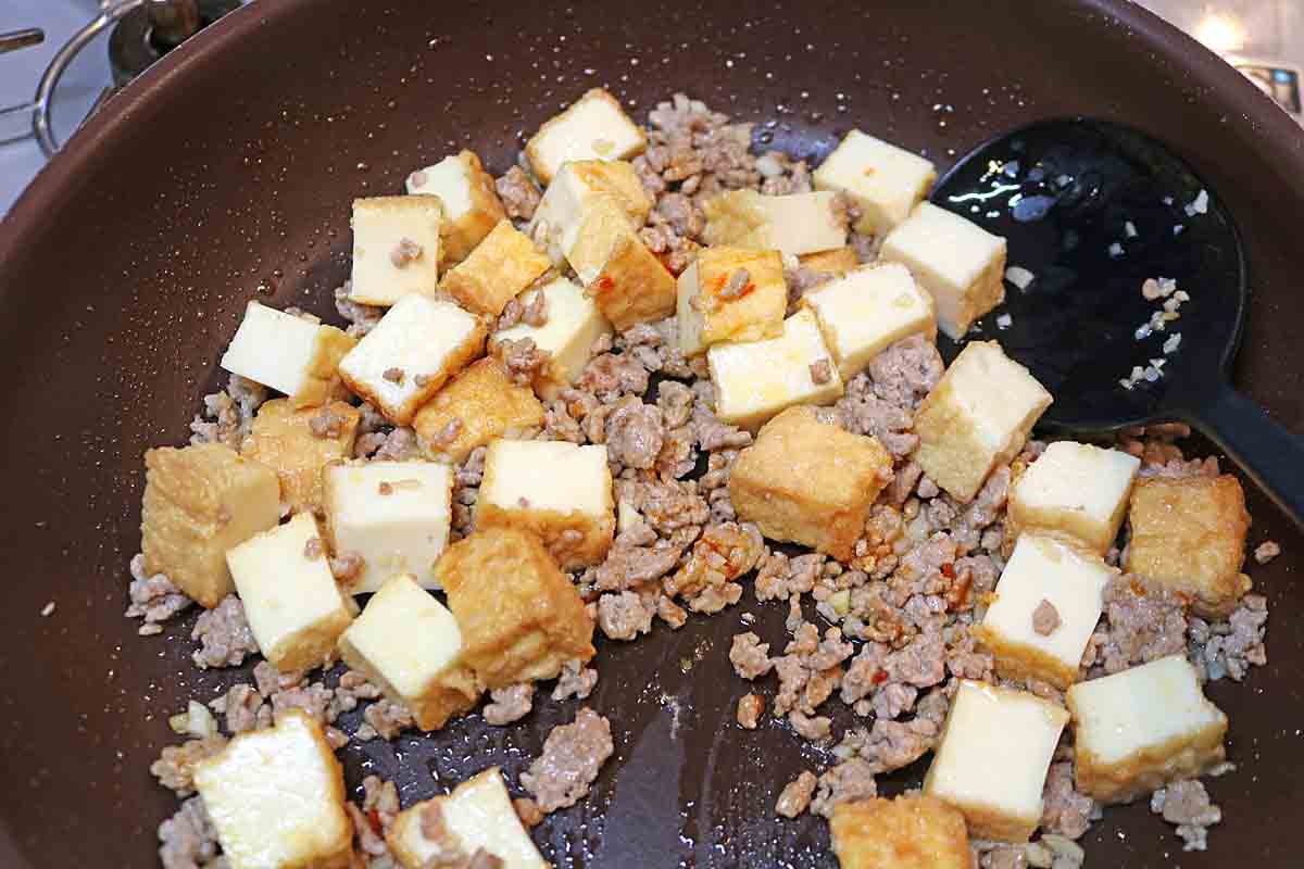 麻婆厚揚げほうれん草5