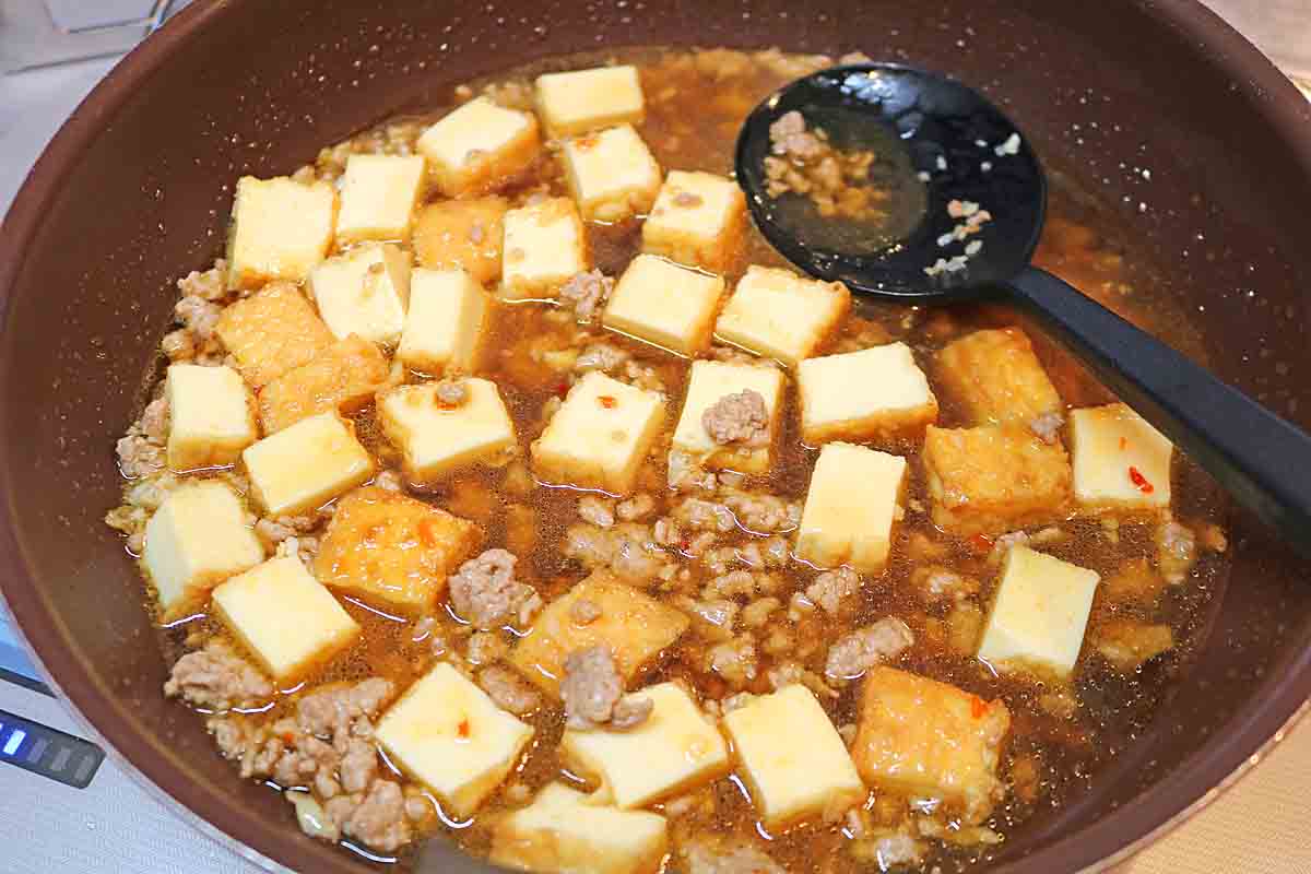 麻婆厚揚げほうれん草6