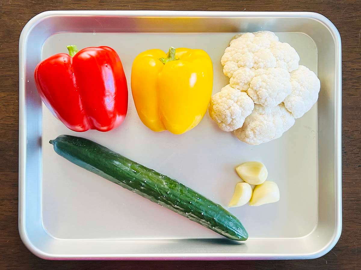 野菜のチャンアチ（しょうゆ漬け）作り方