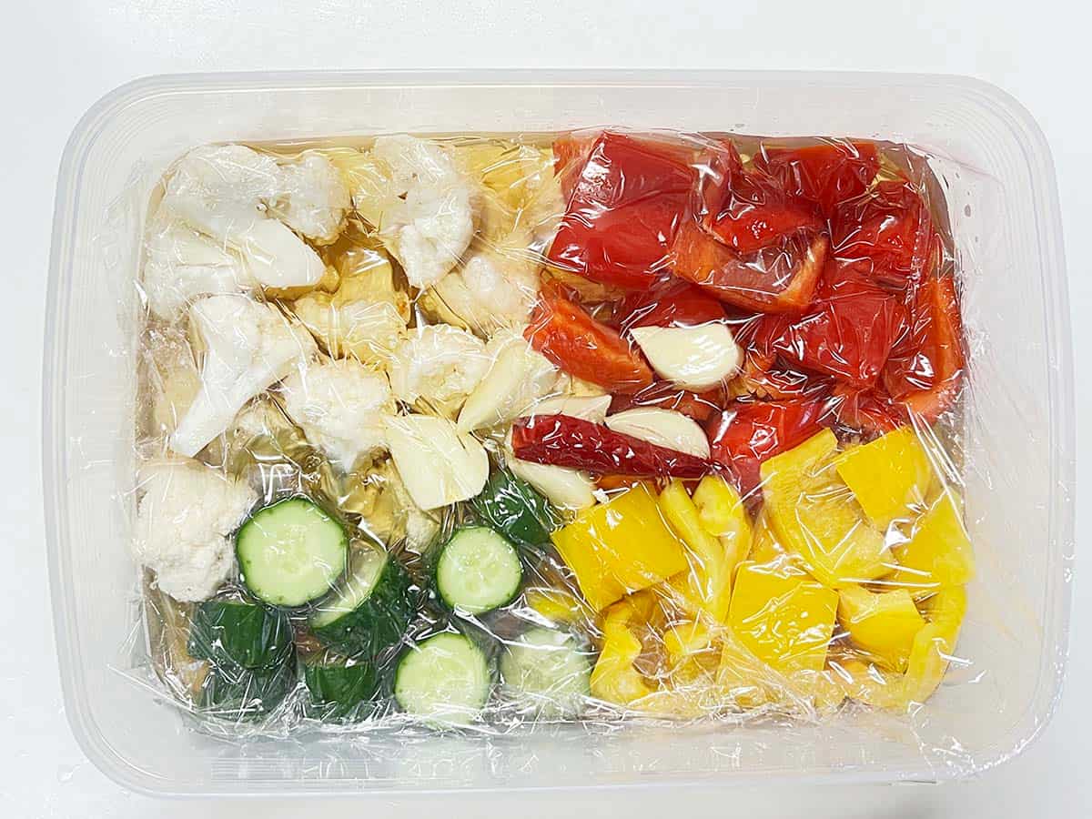 野菜のチャンアチ（しょうゆ漬け）作り方