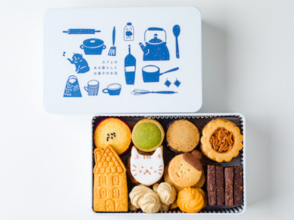 【定番クッキー缶】わたしとネコ/カフェのある暮らしとお菓子のお店
