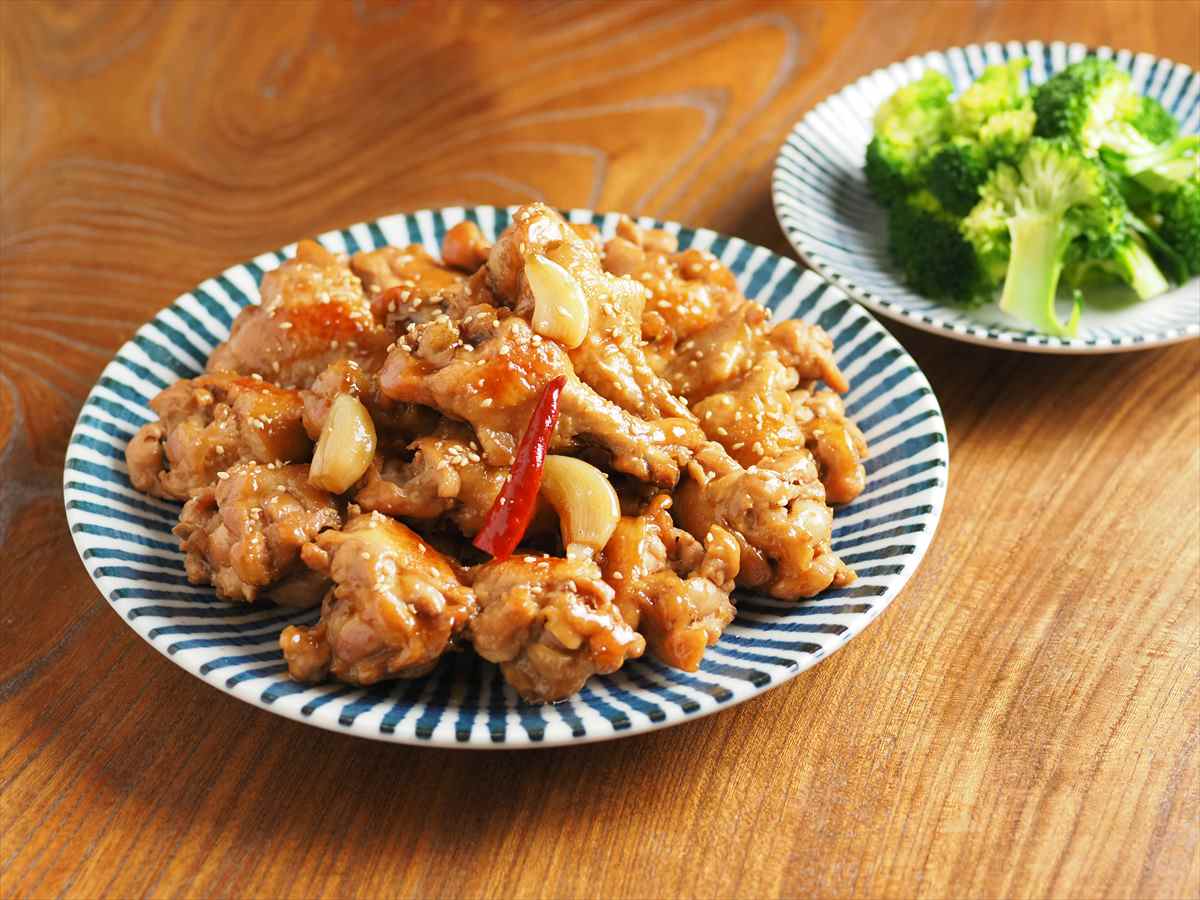 手羽元の甘酢煮、フライパンで大量調理