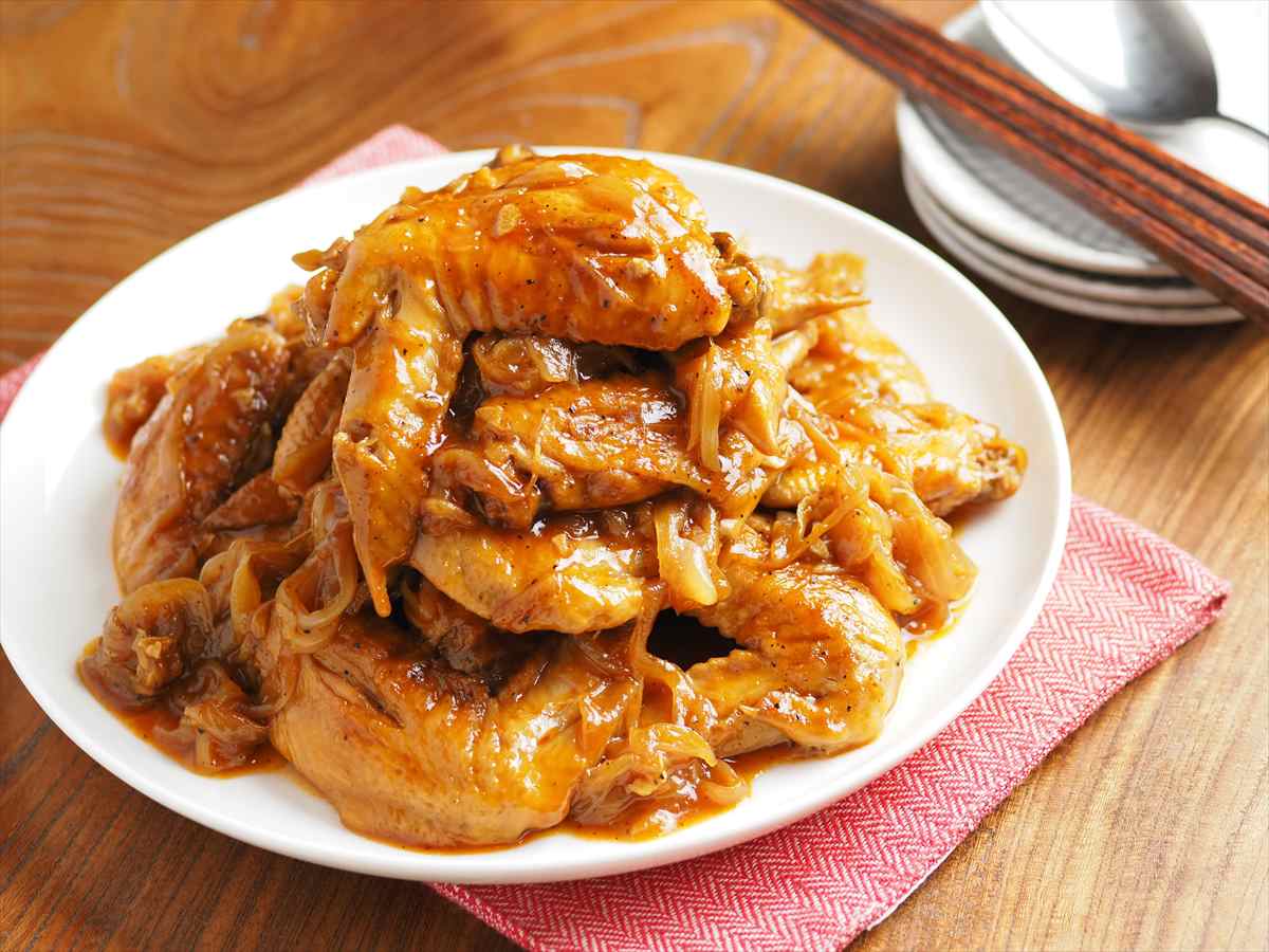 手羽先のソースチャップ煮　手羽先1㎏大量調理