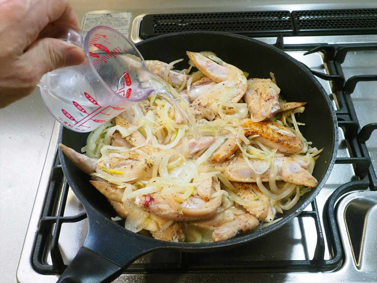 手羽先のソースチャップ煮　手羽先1㎏大量調理