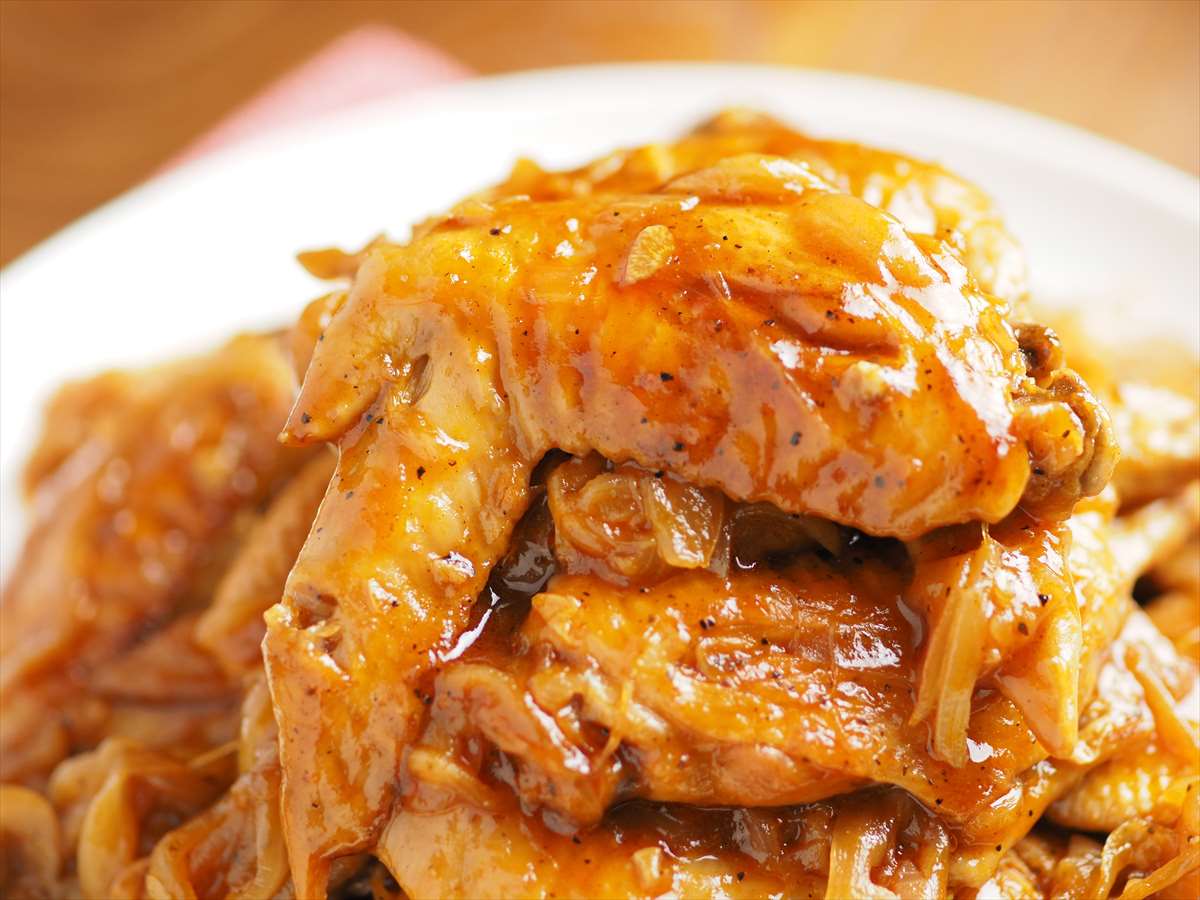 手羽先のソースチャップ煮　手羽先1㎏大量調理
