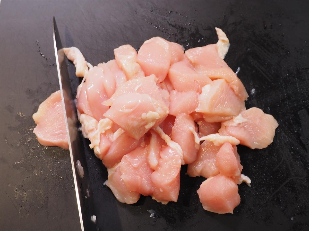 鶏むね肉と早生キャベツの炒め南蛮