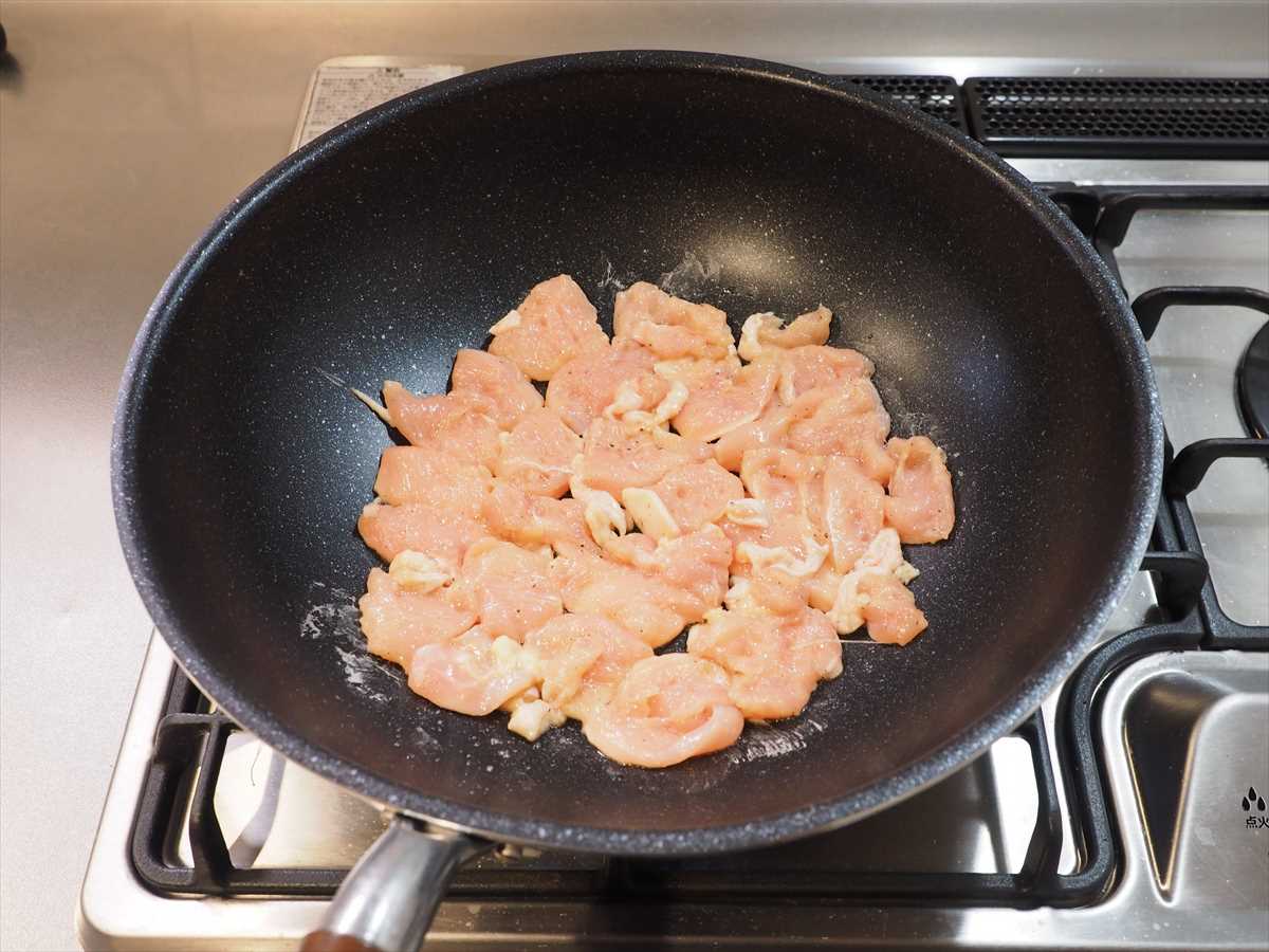 鶏むね肉と早生キャベツの炒め南蛮