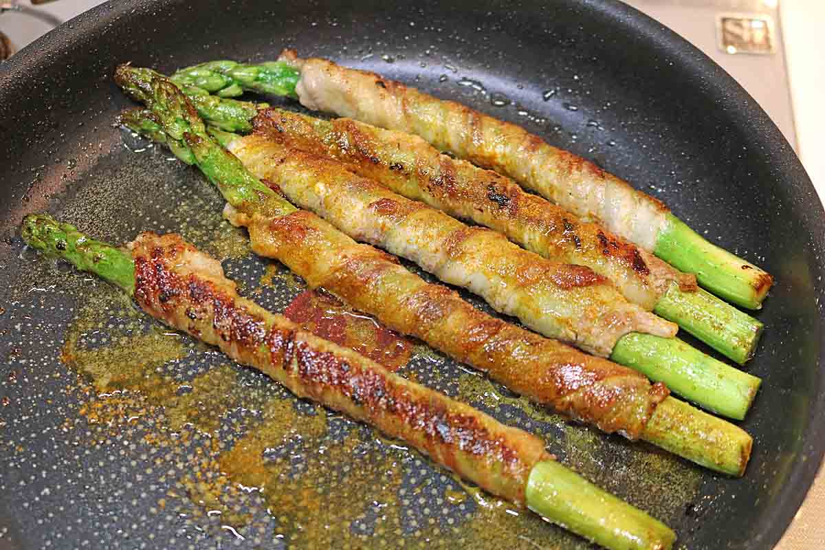 アスパラ肉巻きカレー７