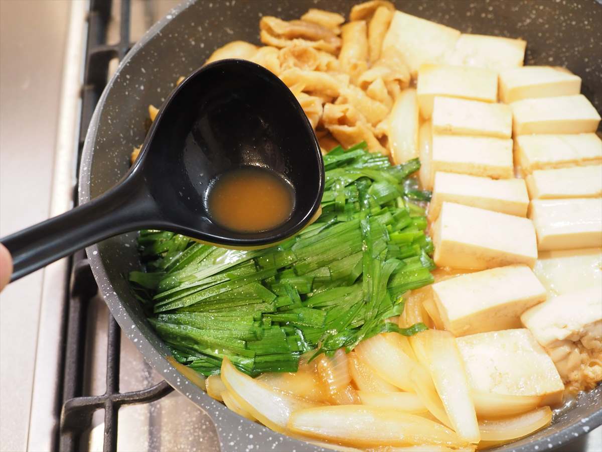 余った鶏皮の肉豆腐風