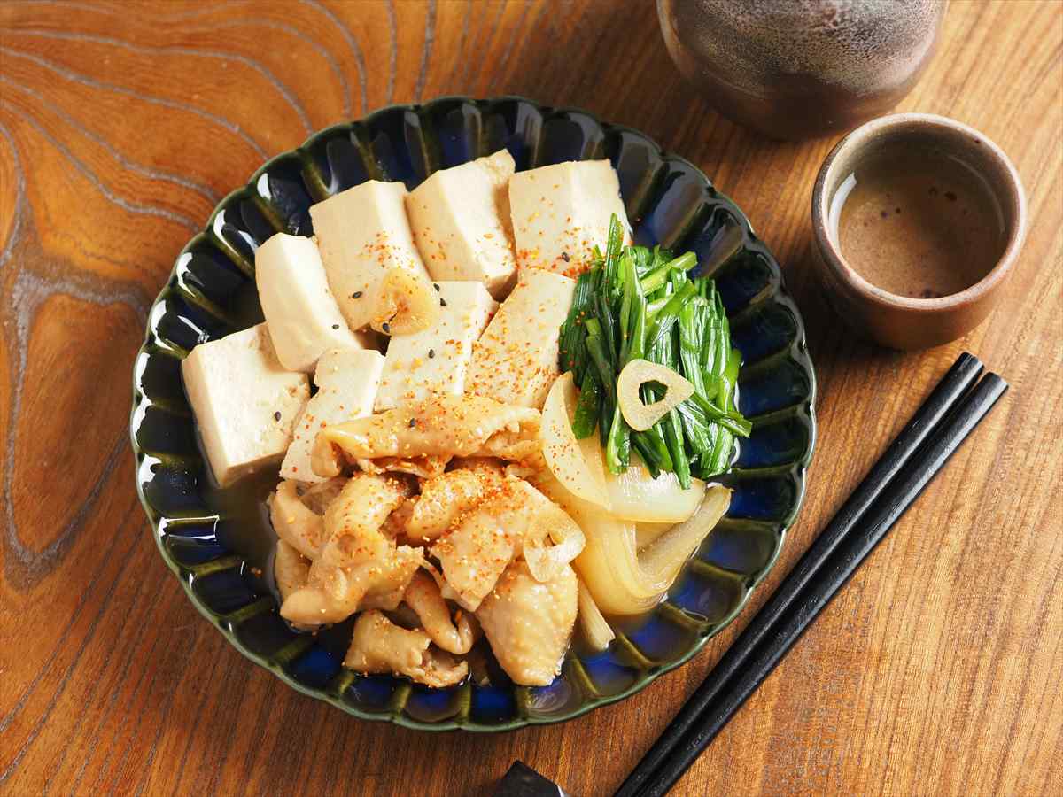 余った鶏皮の肉豆腐風