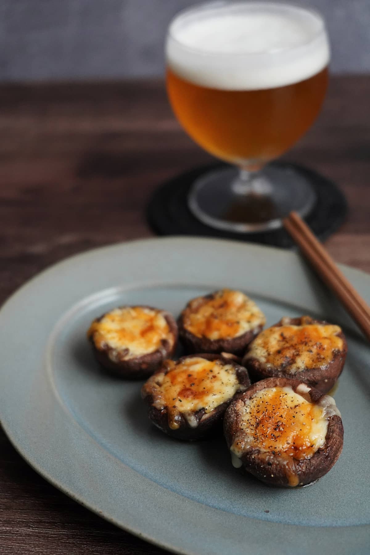 「しいたけのマヨチーズしょうゆ焼き」
