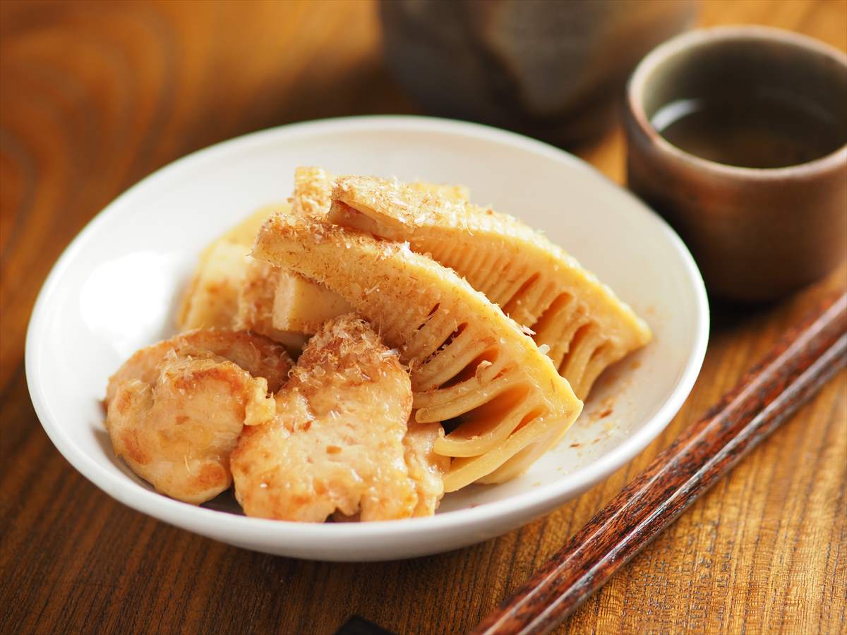 鶏むね肉と新たけのこの土佐煮