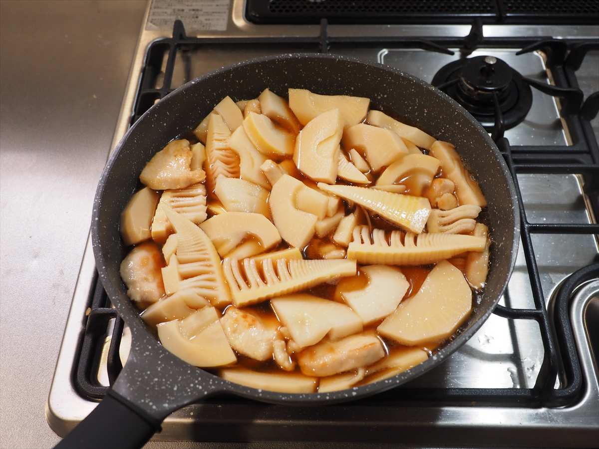 鶏むね肉と新たけのこの土佐煮