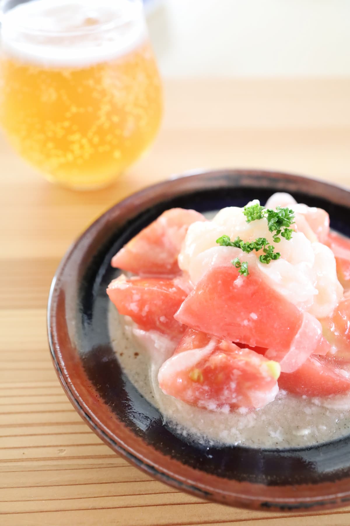 トマトと玉ねぎの塩麹和え