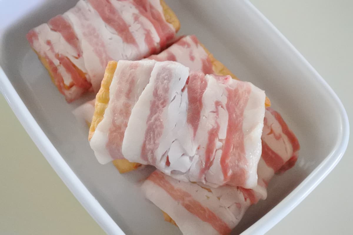 厚揚げの肉巻き