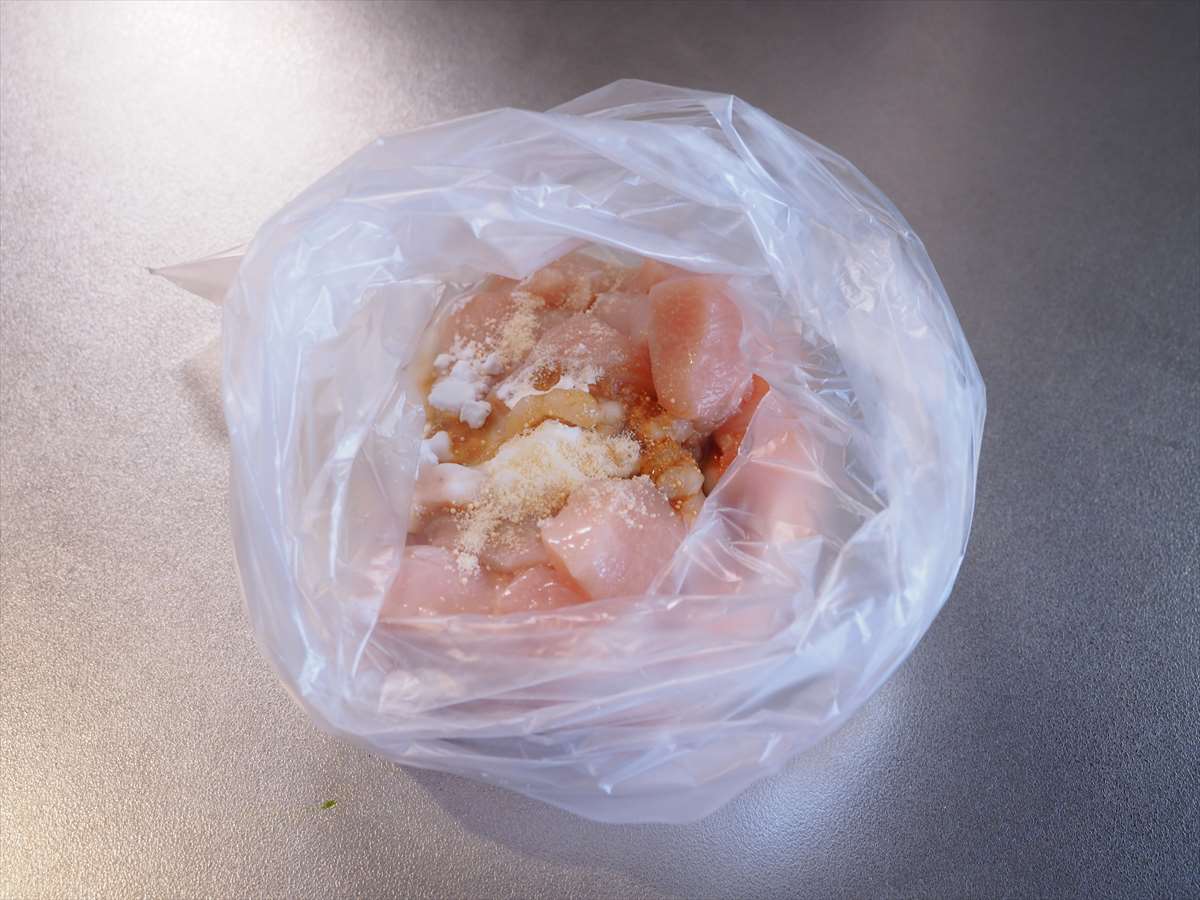 鶏むね肉と半熟たまごのケチャップあんかけ