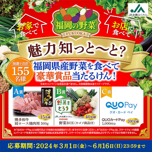福岡の野菜 魅力知っと~と?キャンペーン