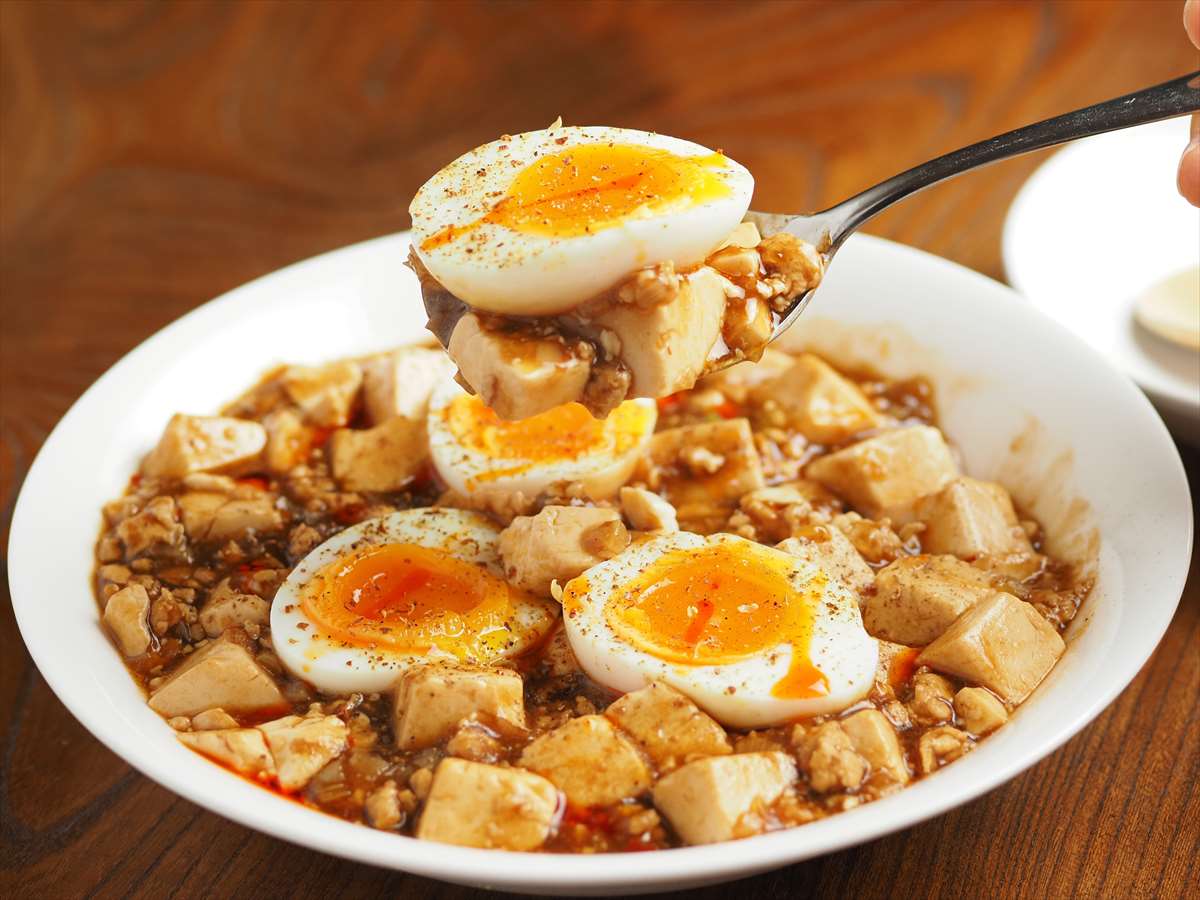 半熟たまごの鶏麻婆豆腐