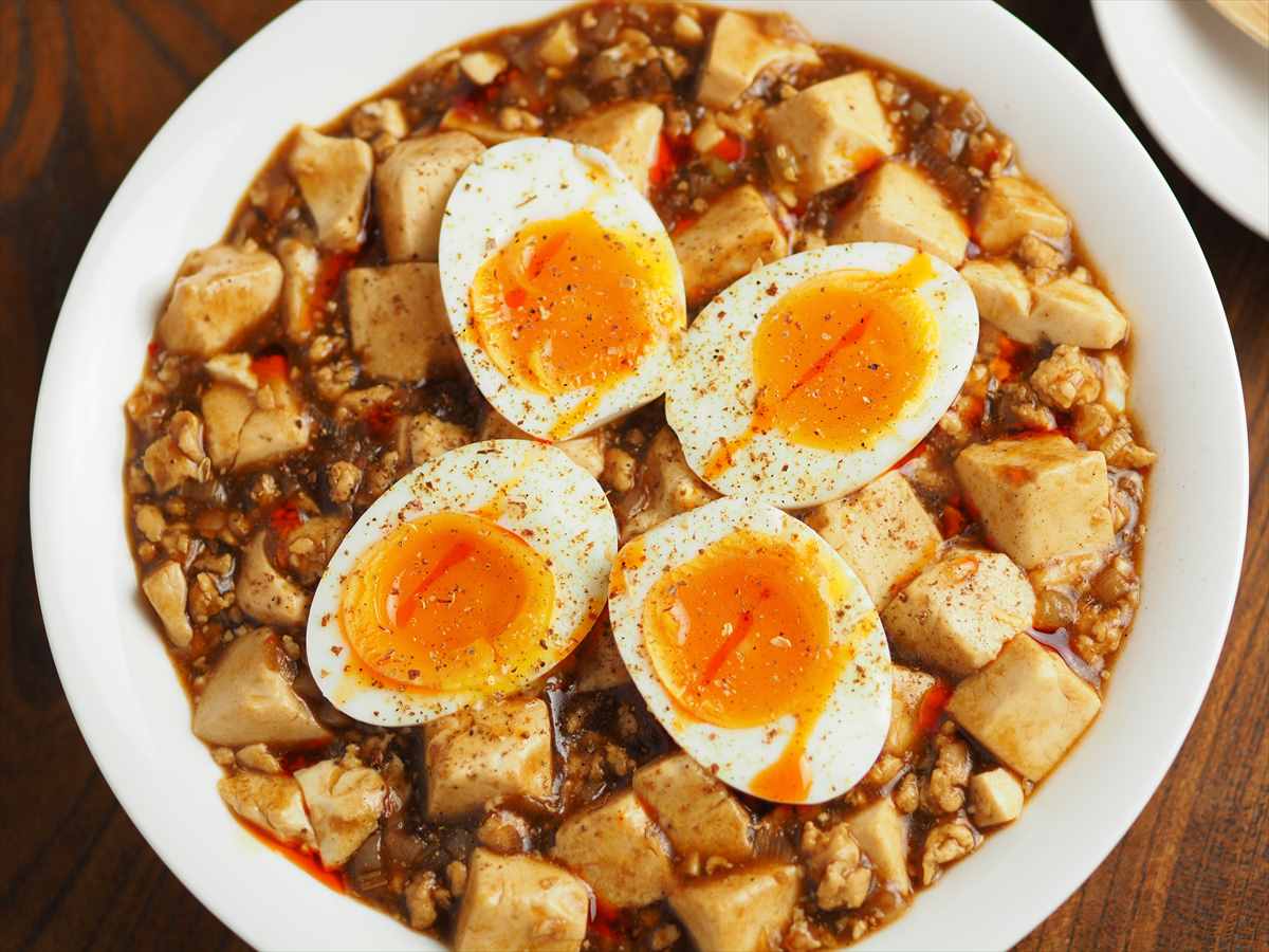 半熟たまごの鶏麻婆豆腐