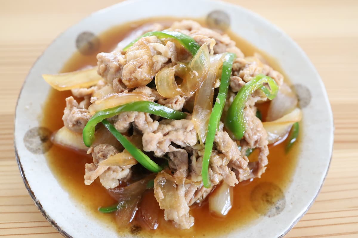 豚肉と野菜の甘辛煮