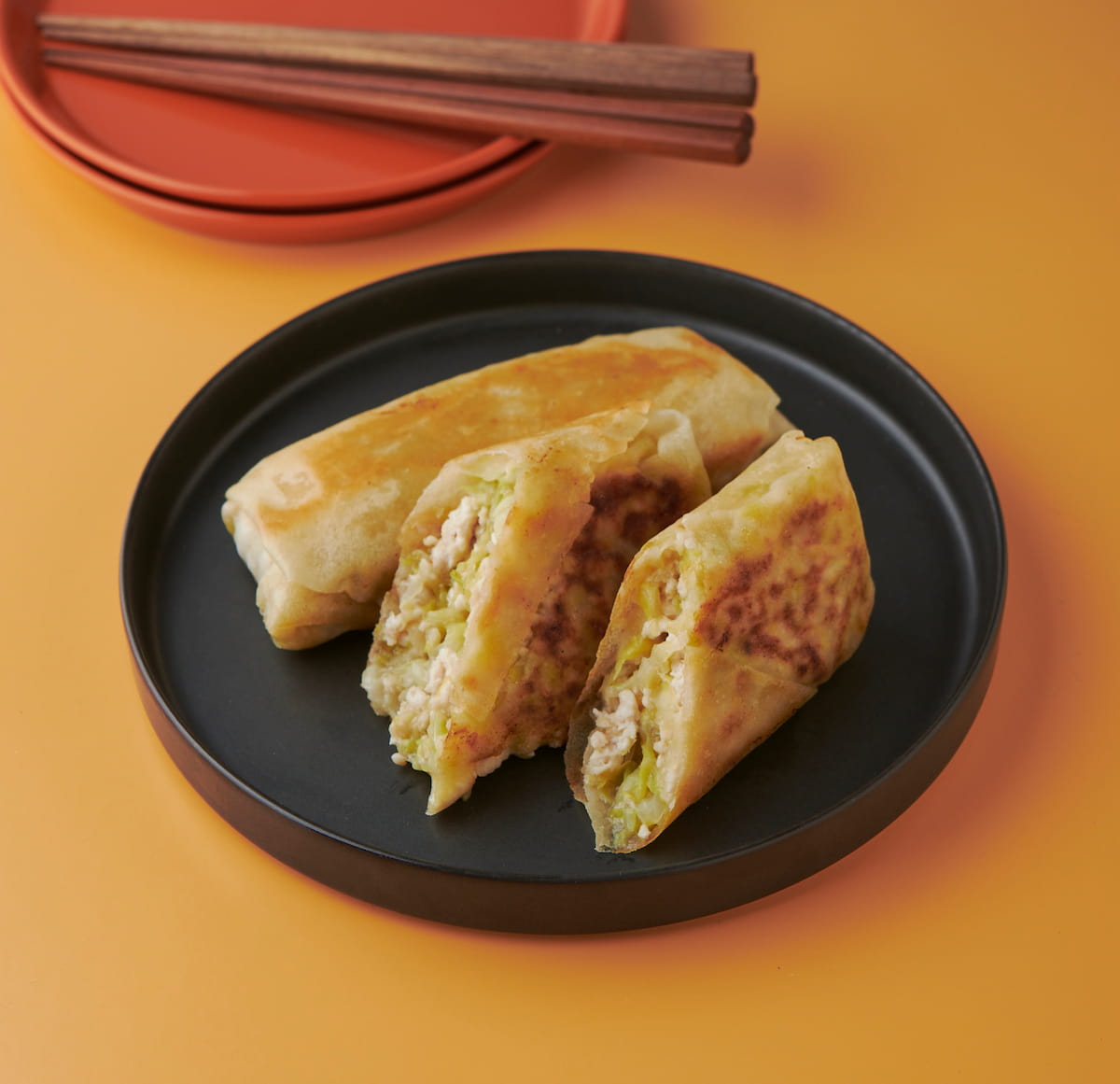 キャベツあんの焼き春巻き