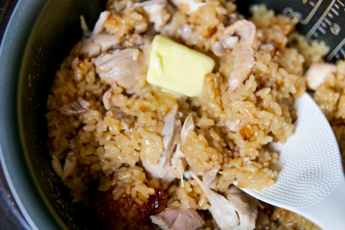 ガリバタポン鶏めし作り方