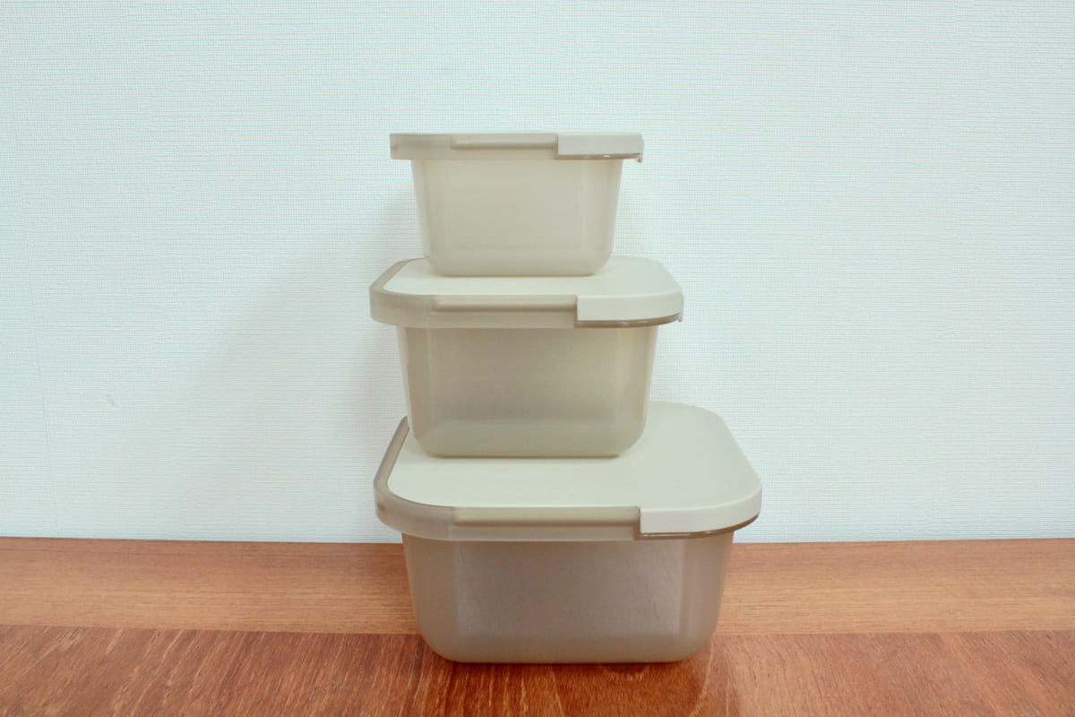 スライド式蓋の保存容器 3点セット／Hip ヒップ ストレージボックス