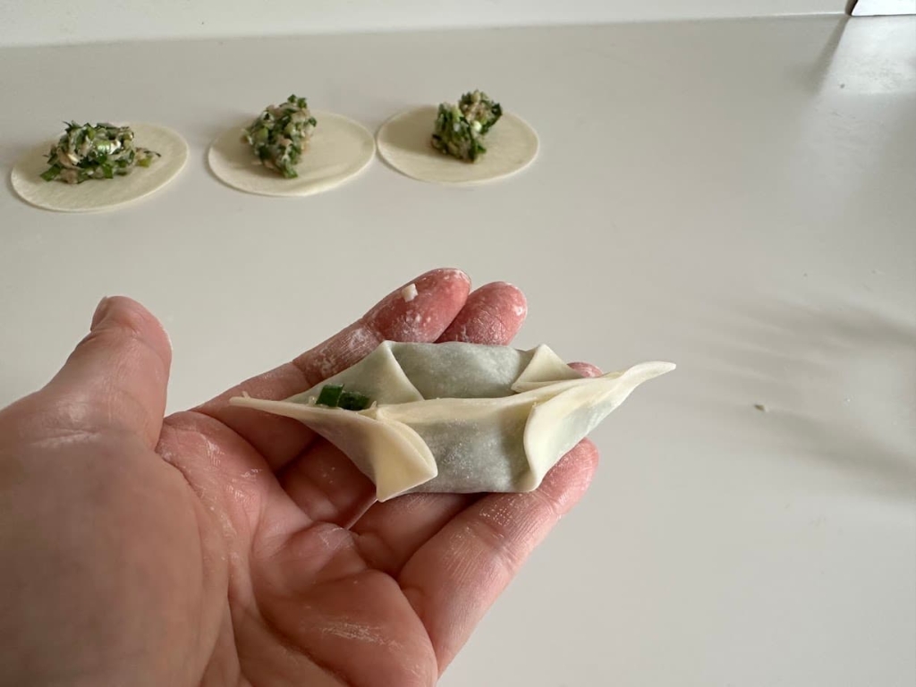 「肉汁あふれる肉餃子」レシピ　餃子の包み方