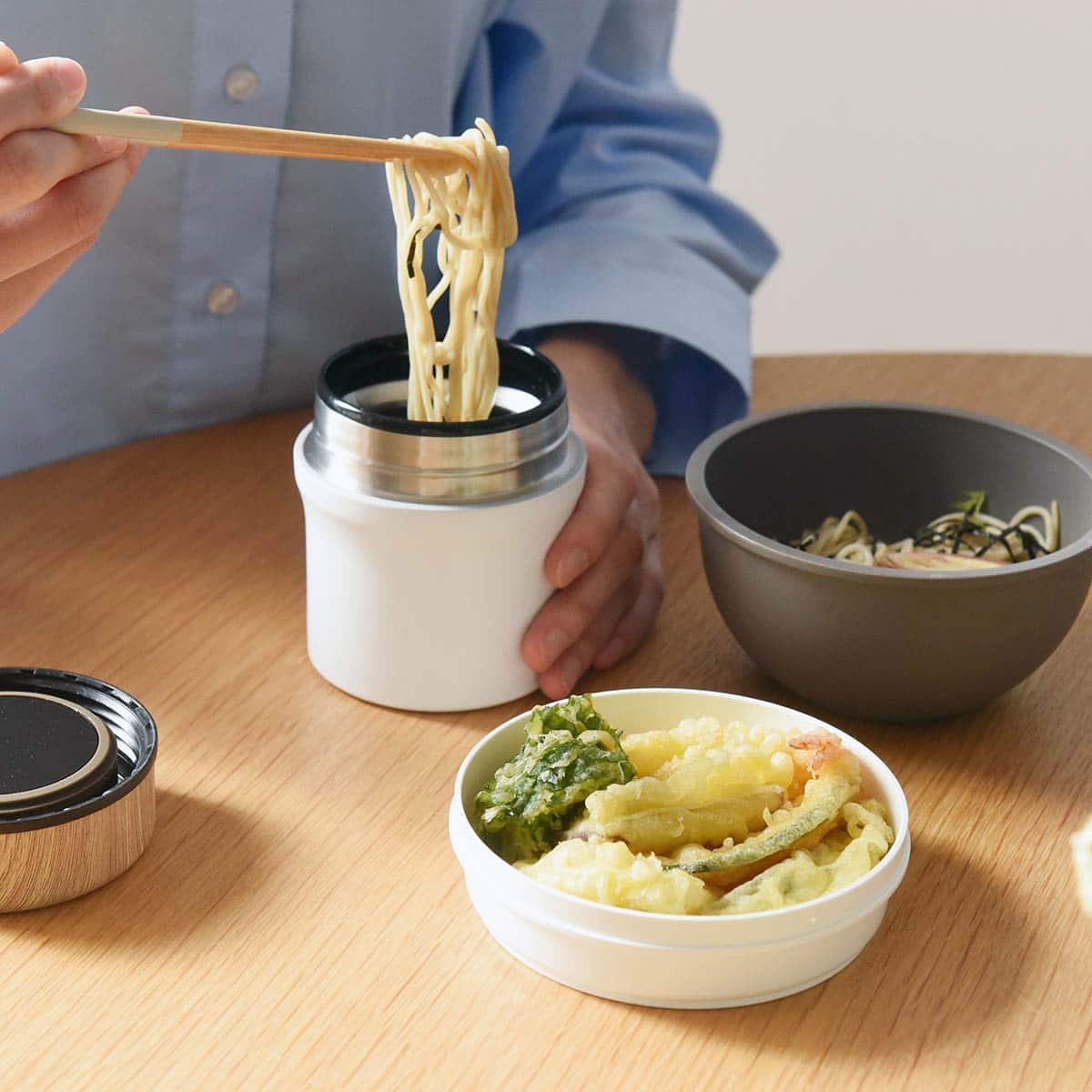 bon moment 丼・麺弁当にも使いやすい 2段ランチボウル お弁当箱 700ml/ボンモマン