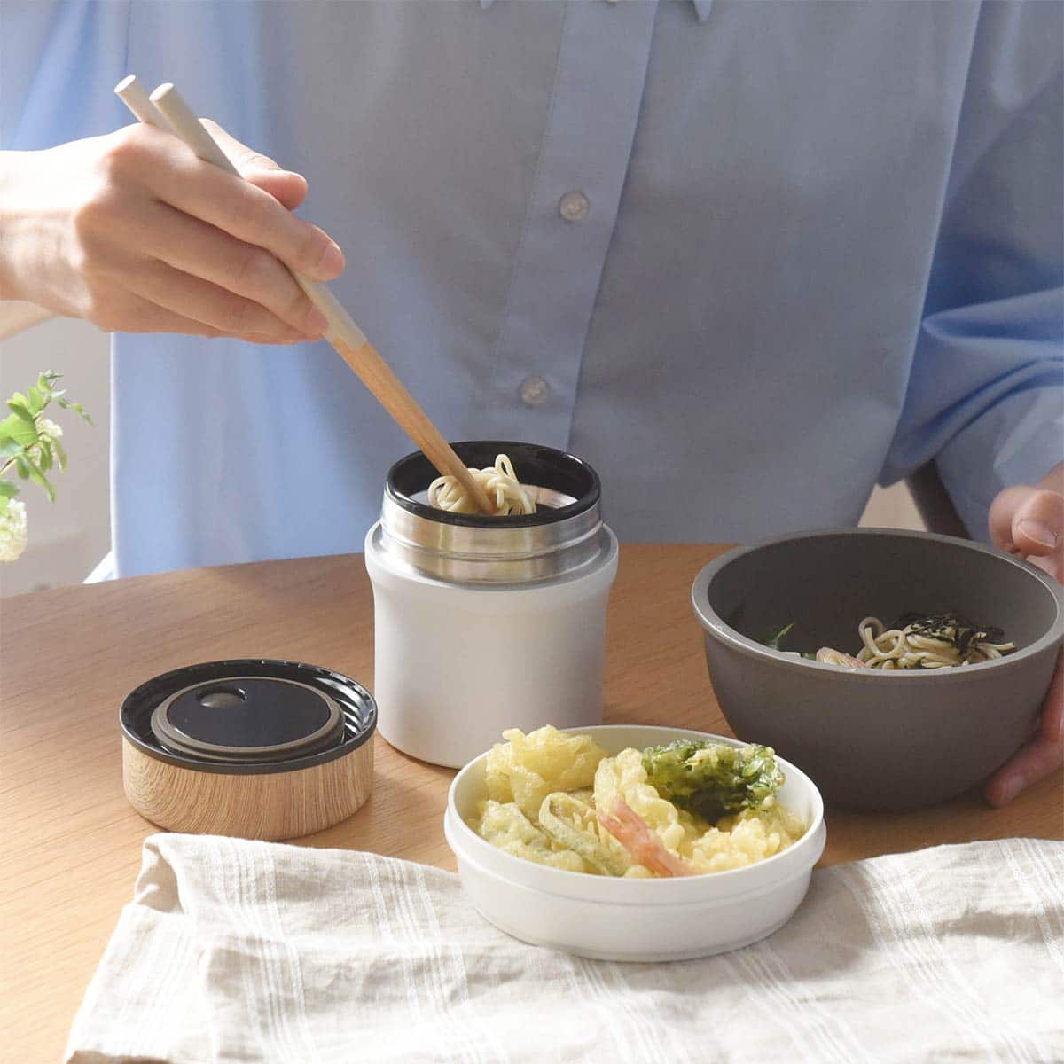 bon moment 丼・麺弁当にも使いやすい 2段ランチボウル お弁当箱 700ml/ボンモマン