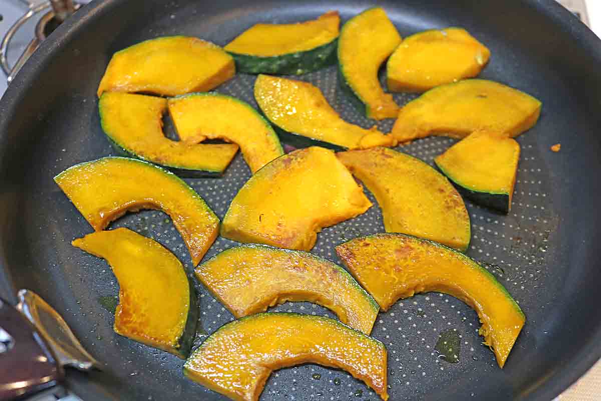 かぼちゃ豚だんご炒め4