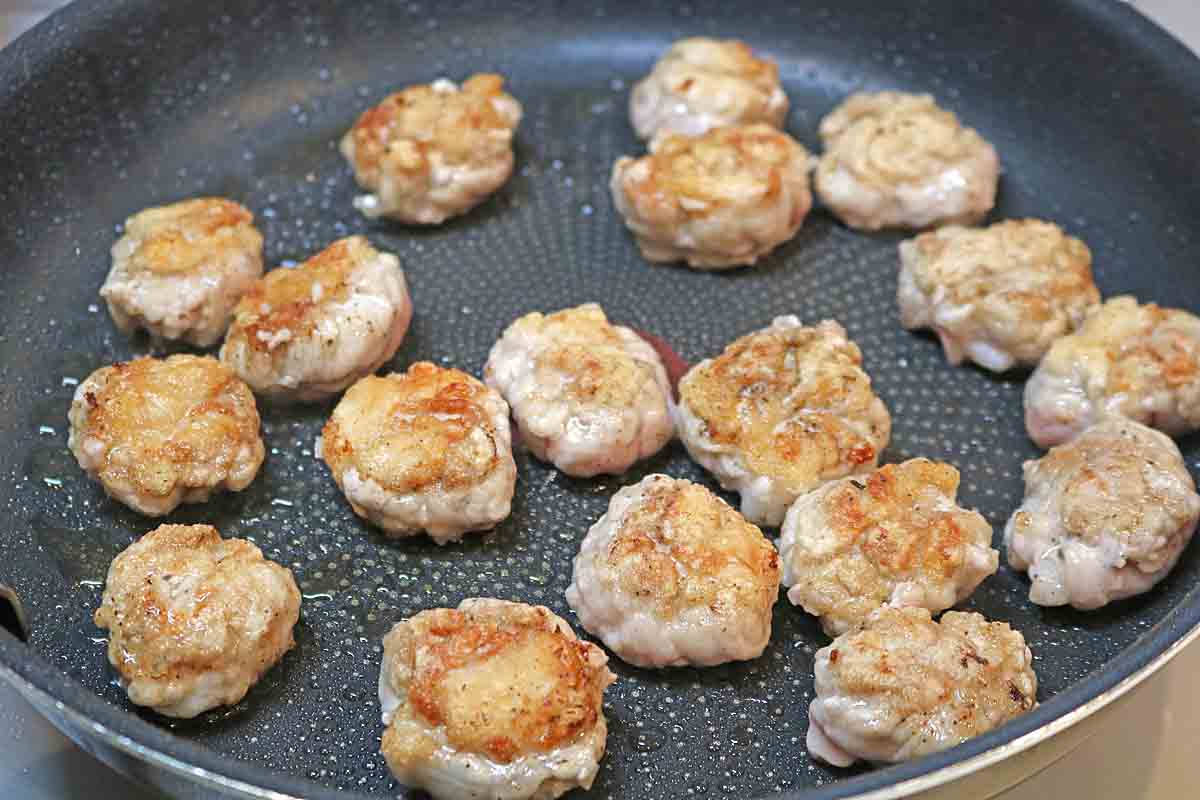 かぼちゃ豚だんご炒め5