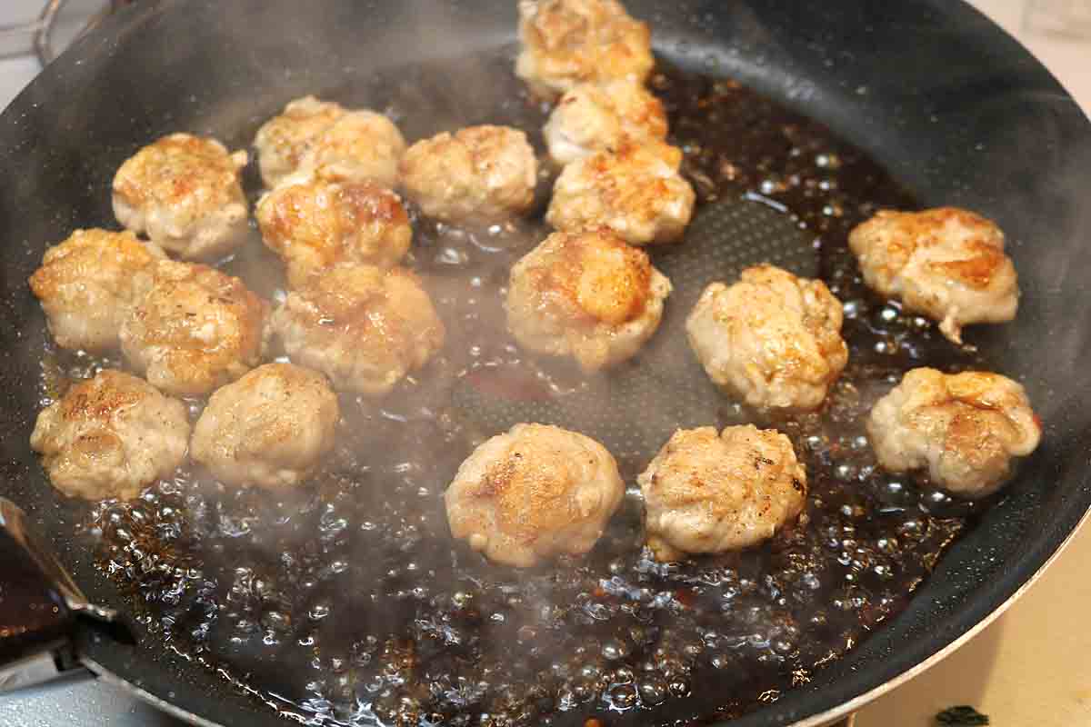 かぼちゃ豚だんご炒め6