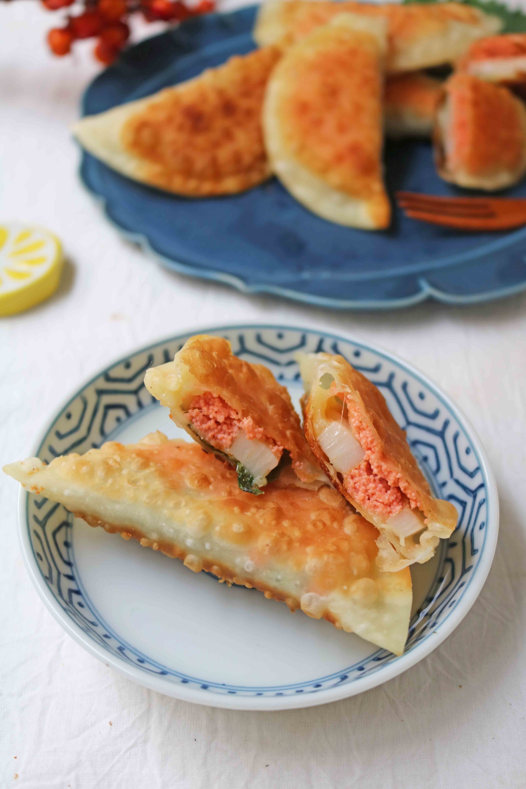 レンコン明太子餃子9