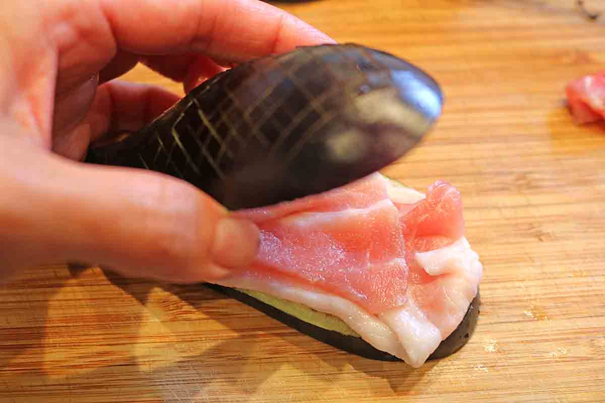 なすの挟み焼き5