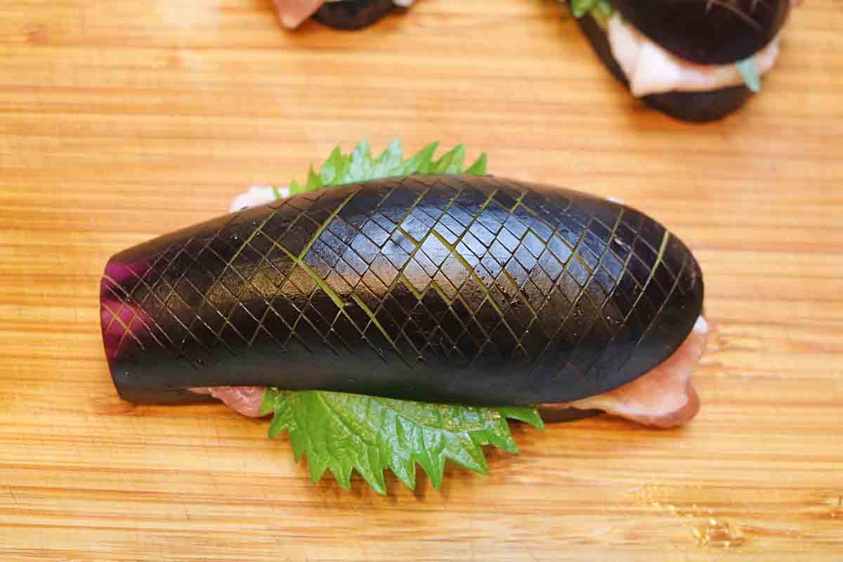 なすの挟み焼き6