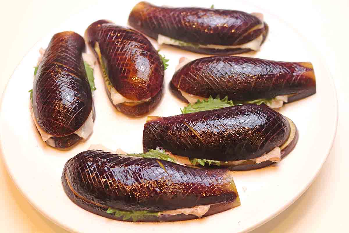 なすの挟み焼き10
