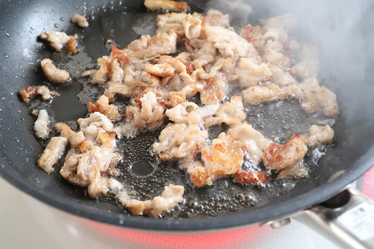 さつまいもと豚肉のシンプル炒め