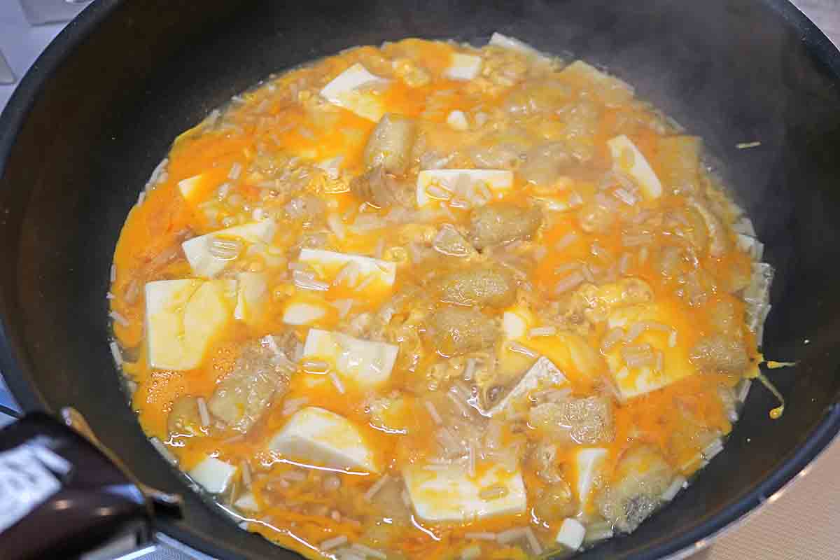豆腐の卵とじ8