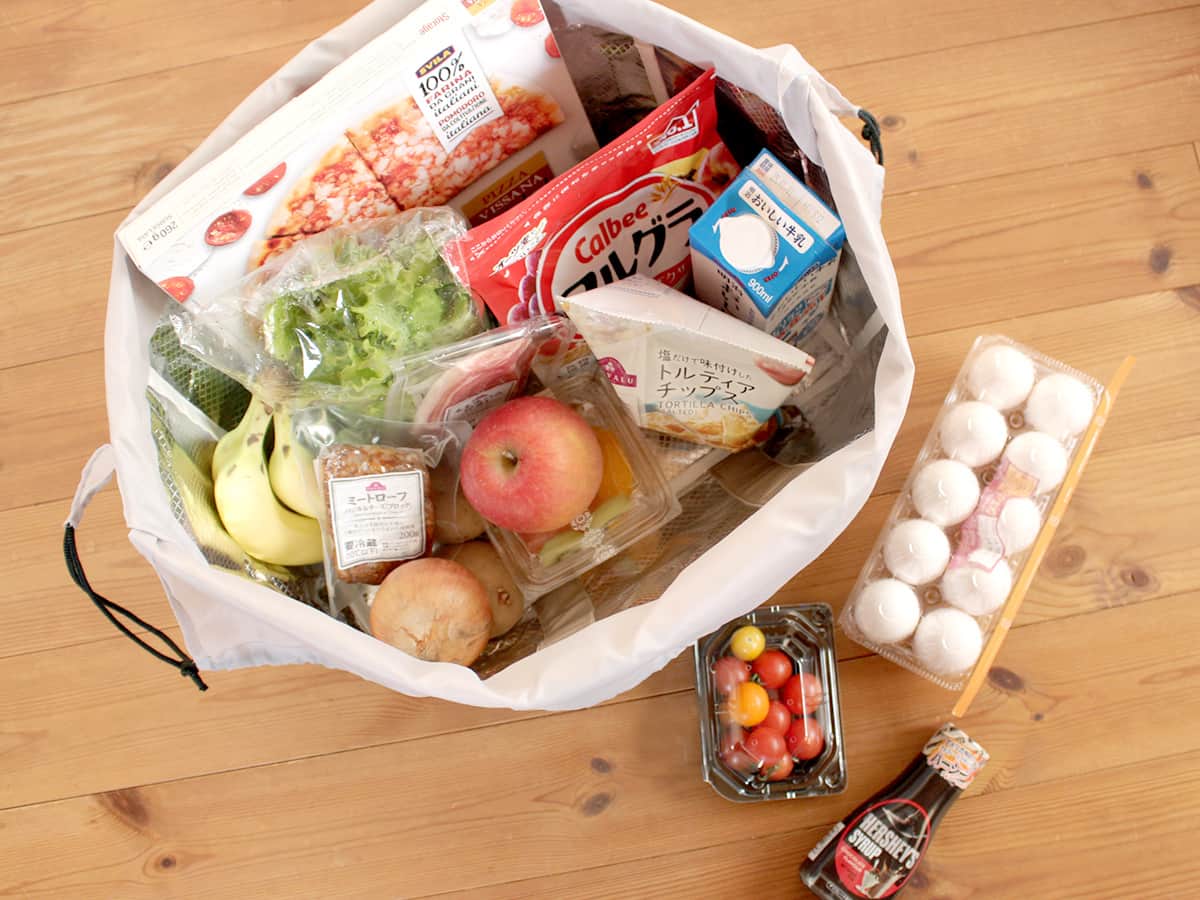 bon moment 軽くて丈夫 ペーパーファブリック 買い物かごバッグ レジかご用 保冷エコバッグ/ボンモマン