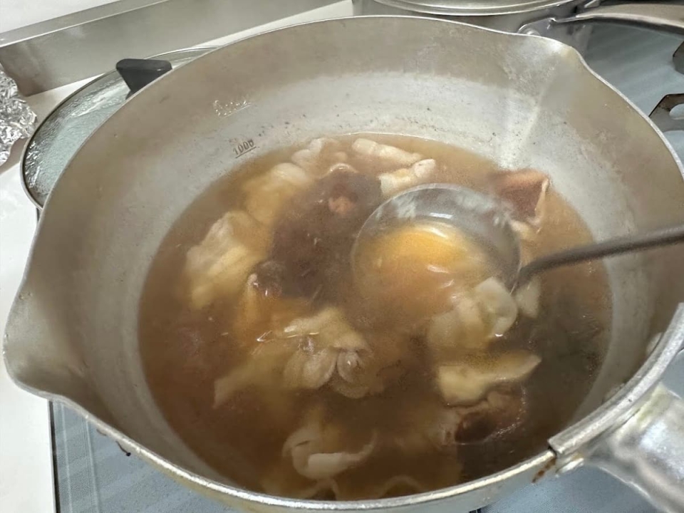 とろみをつけた直後