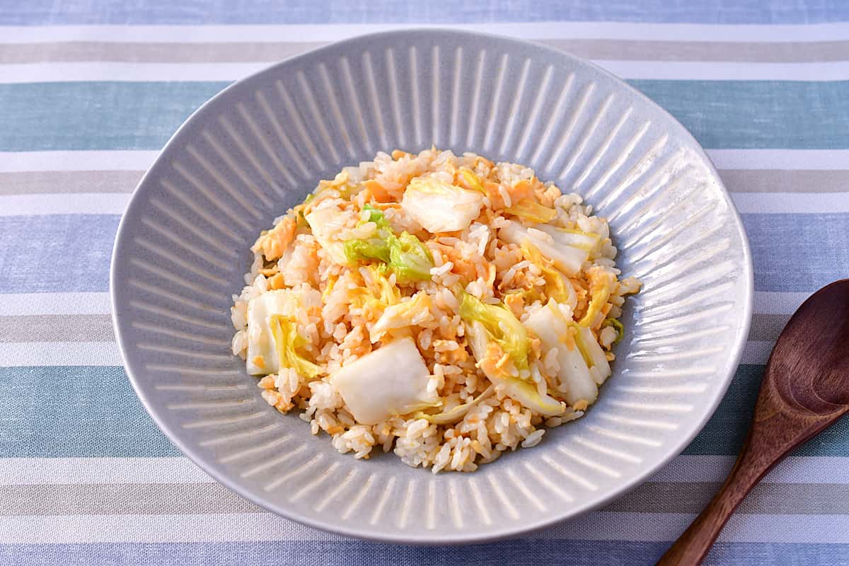 白菜の浅漬けの炒飯