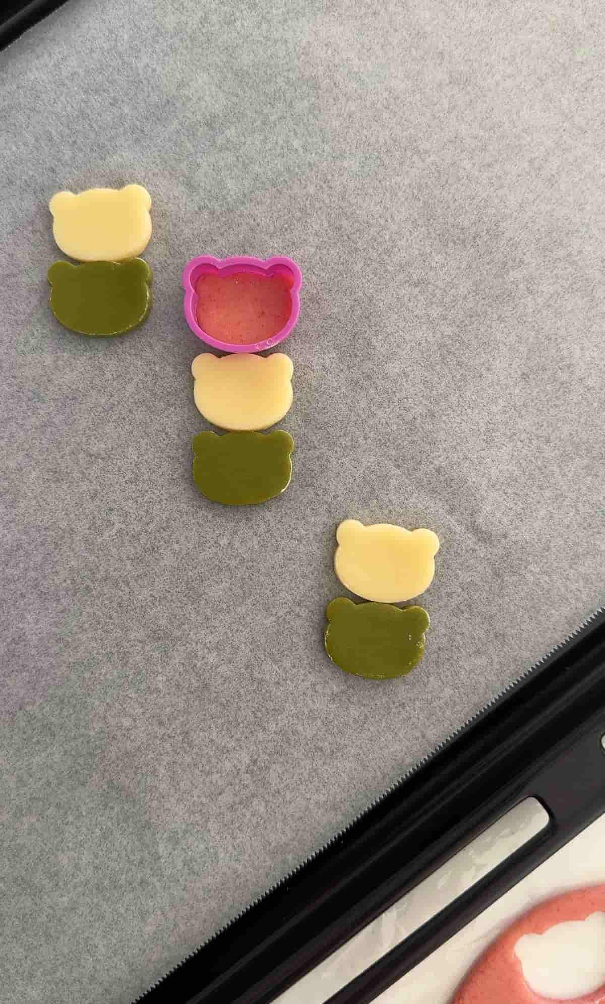 くまの3色だんごクッキー