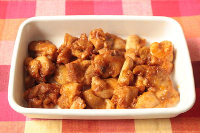 レンジで簡単♪簡単お弁当おかず「鶏もも肉のバーベキュー焼き」の作り方