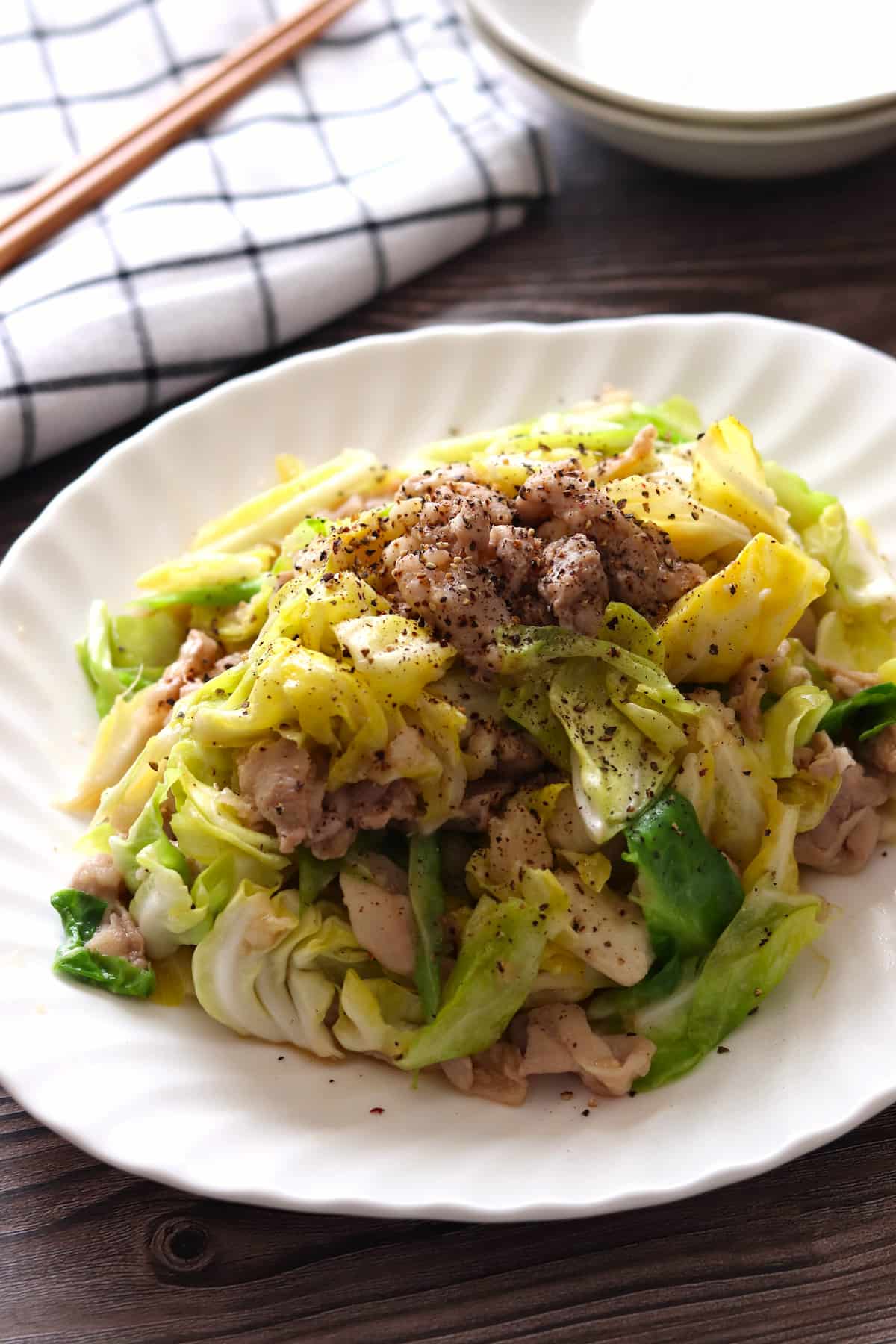 包丁使わず炒めて5分！コクうま♪「豚バラとキャベツの中華とろみ炒め」
